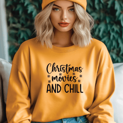 christmas movies and chill svg