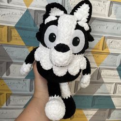 handmade bluey toy mckenzie dog, gift for kids. adorable and cuddly, this unique toy will bring joy to any child