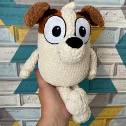 Handmade Crochet Jack Dog Bluey , Perfect Gift For Kids. Adorable And Cuddly, This Unique Toy Will Bring Joy To Any Chil