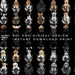 50 dogs in pocket png digital designs, png download, png file, printable png, instant download