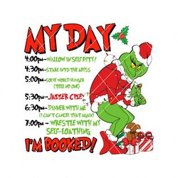 my day grinchmas im booked svg