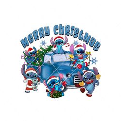 merry christmas stitch truck png