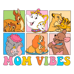 mom vibes cartoon movie character svg