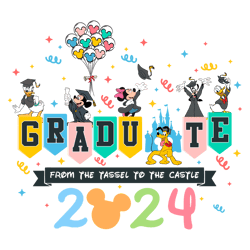 mouses and friend graduate 2024 svg