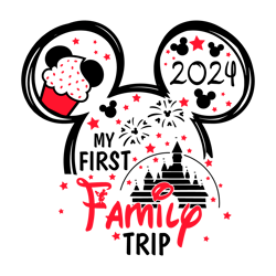 my first family trip 2024 mickey ear svg