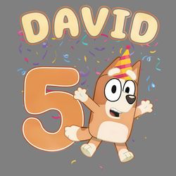 personalized bingo 5th birthday bluey cartoon png