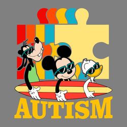 funny mickey donald goofy autism svg digital download files