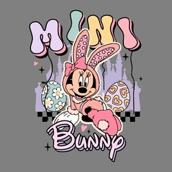 groovy minnie mini bunny easter svg digital download files