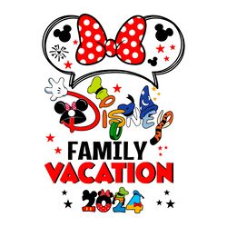disney family vacation 2024 minnie head svg