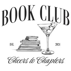 book club cheers to chapters est 2024 svg
