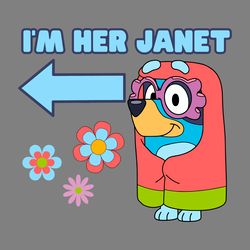 retro im her janet bluey family svg digital download files