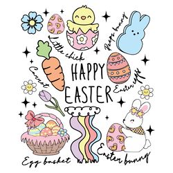 happy easter little chick peeps bunny svg