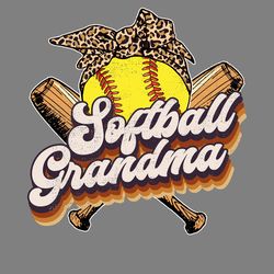 leopard softball grandma png digital download files