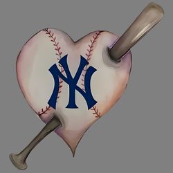 new york yankees baseball bat heart png digital download files