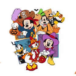 mickey mouse and friends halloween png digital download files