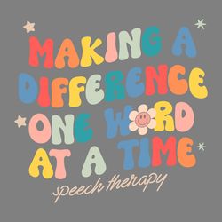 making a difference one word at a time speech therapy png