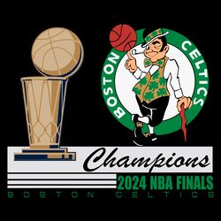 boston celtics 2024 nba finals champions trophy svg