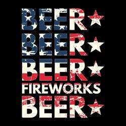 4th of july beer fireworks american flag svg