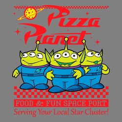 disney alien pizza planet food and fun space port svg