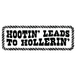 retro quote hootin leads to hollerin svg