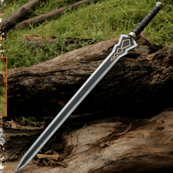 the witcher sword-swords of geralt of rivia-great sword and feline sword - griffin silver sword-engraved sword -