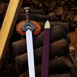 hand forged stainless steel sword replica, game of throne sword. herugrim sword of king theoden, gift sword