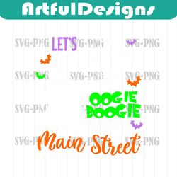 main street svg, oogie boogie bash svg, spooky castle svg, trick or treat svg, c