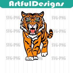 tiger svg, cricut svg, clipart, layered svg, animal svg, files for cricut, cut files, silhouette, t shirt svg png