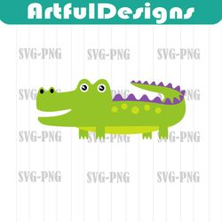 alligator svg, gator, cute reptile, swamp, crocodile, baby zoo animals nursery decor, clipart