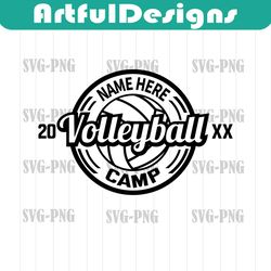 volleyball camp svg, volleyball svg, camp svg, digital cutting file, cricuit, shirt design, volleyball emblem, vo