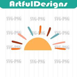 happy sunshine - svg, png, jpg - digital download/cut file/clipart