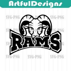 rams svg, ram svg, rams mascot png, rams logo png, cricut designs, school pride svg, rams school svg, sports,