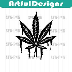 dripping cannabis leaf svg | marijuana svg | smoking joint svg | weed cut files | weed t-sh