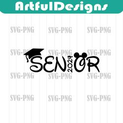 senior 2024, mickey mouse ears, svg and png formats, cut, cricut, dxf, silhouette, instant download