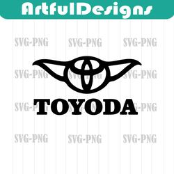 toyoda svg, baby yoda svg, starwars svg, toyota svg, car decal svg, for car, cricut files