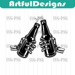 skeleton cheers svg , skeleton hand holding a beer mug , beer cheers svg , beer svg , cheers svg , digital download , in