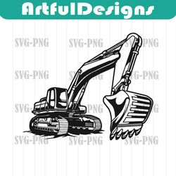 excavator svg | excavator clipart | excavator cutfile | excavator png | heavy equipment sv