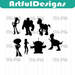 toy story silhouette - svg download file - plotter file - crafting - plotter cricut
