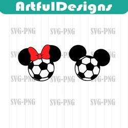 football mouse svg / team soccer ball ears bow /