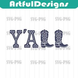 y'all svg, western svg, country svg png, svg for cricut, yall sublimation svg, rodeo svg, count