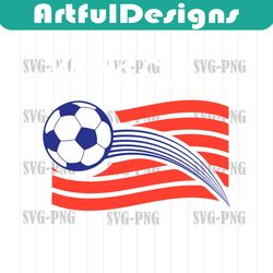 usa soccer svg png, team support svg, usa flag football svg, soccer fan us png, support united states svg