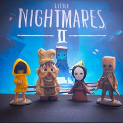 mini figures little nightmares for a board game.