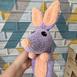 handmade plush bob bilby toy for puppet bluey, perfect gift for children. encourages imaginative play and development.