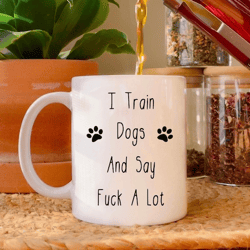 free shipping - dog trainer mug, dog trainer gift, pet sitter , dog training, dog walker, gift for dog trainer