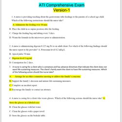 rn ati comprehensive predictor exit exam (10 versions) 2021/2022/2023/2024 nursing student complete set