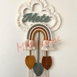 personalised dream catcher - girls room decor - boho nursery decor - custom gifts for baby girl - macrame baby decor