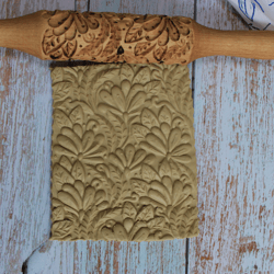 rolling pins with flowers,rolling pin embossed engraved rolling pin