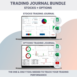 trading journals stocks / options for google sheets and excel template