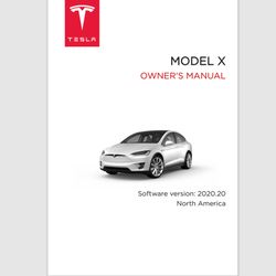 tesla model x owner's manual north america (version: 2020) booklet ebook e-book pdf digital download