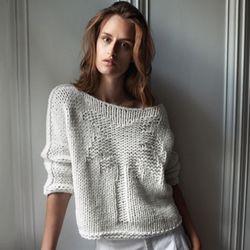 cropped voluminous cotton sweater palma